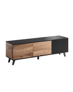 Tumba RANDOM RTV-1/150cm (stejar wotan/negru)