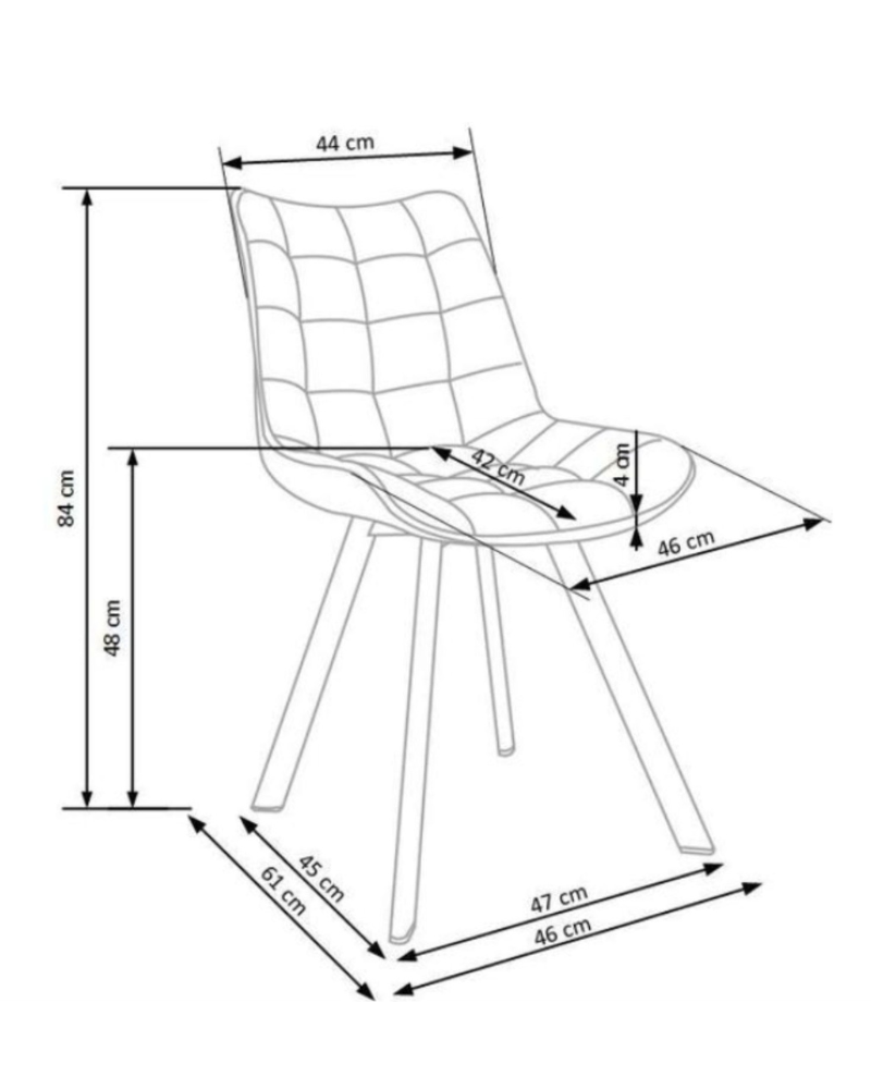Scaun K546 metal/tesatura
