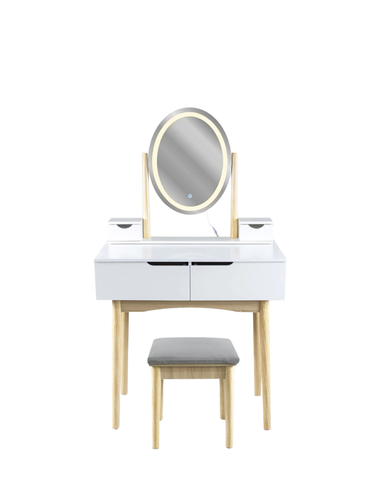 Masa de toaleta Scandi LED CM-920576 cu taburet