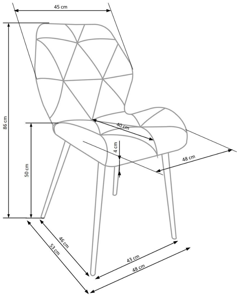 Scaun K453 (negru)