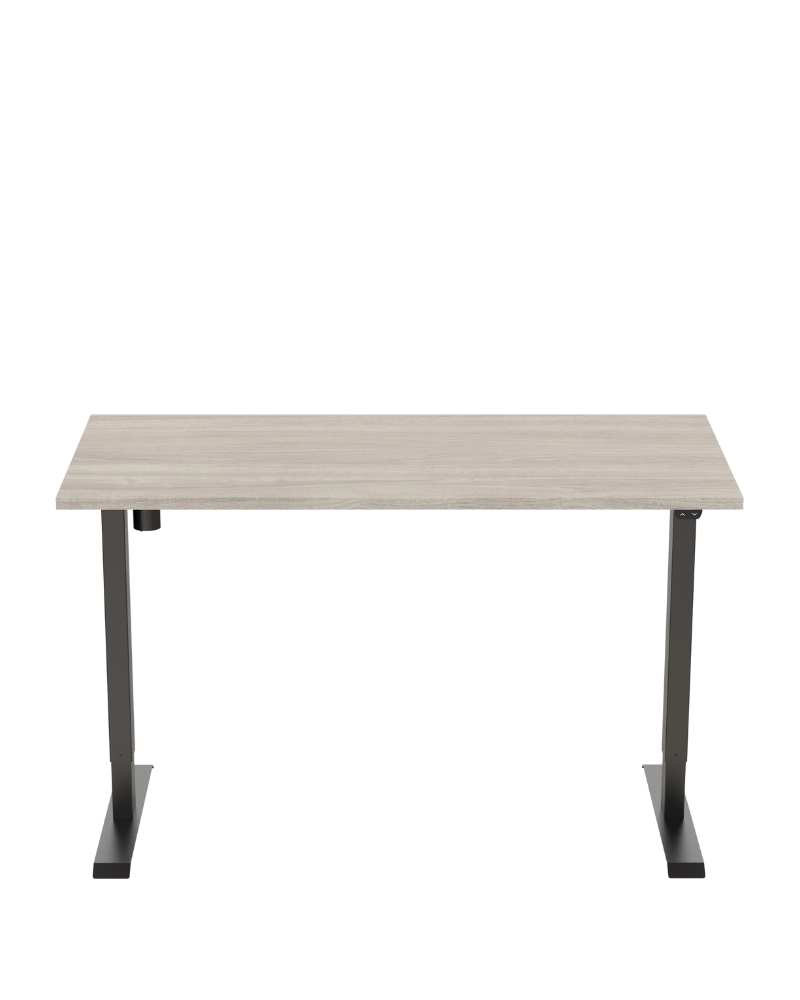 Masa cu suport electric ET114 E BK, blat K019 gri, 1400x700 (ET1)